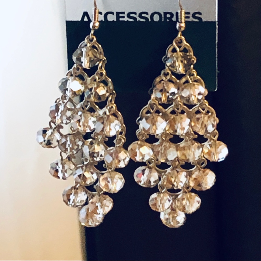 Cascade of Crystals beads earrings